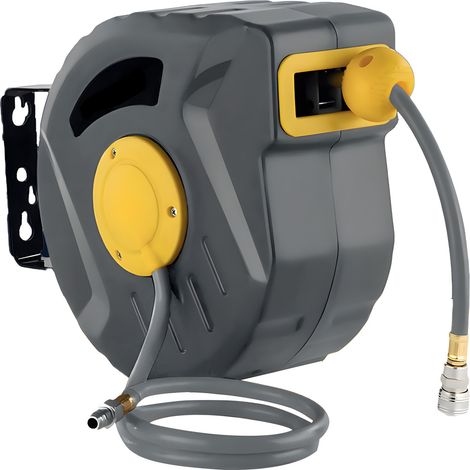 Tubo Aria Compressa 10m – Avvolgitore Automatico Con Staffa Da Parete