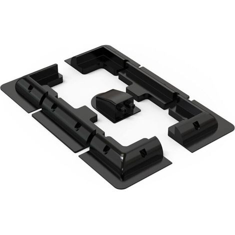 Lot de 7 supports de panneau solaire - Supports latéraux en ABS - Sans perçage - Largement utilisé sur les camping-cars, bateaux, toits plats, camping et caravanes (1/5)