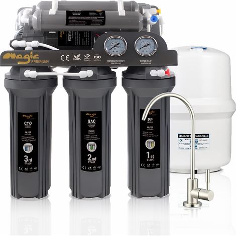 MAGIC PREMIUM Osmosi Inversa Professionale 5 Stadi NSF 2:1 con Pompa Booster (1/5)