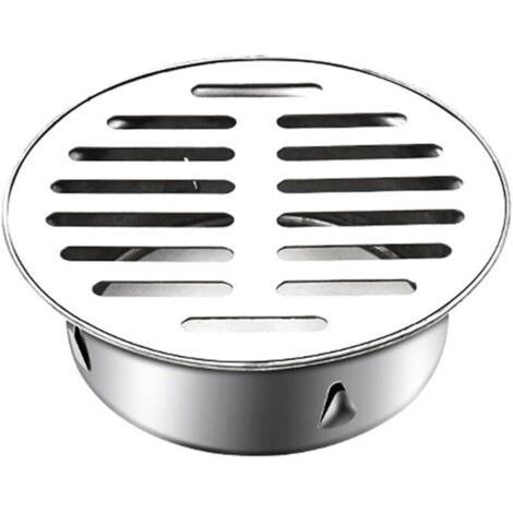 Siphon de Sol en Acier Inoxydable 110mm - Siphon Anti-Blocage pour Balcon et Salle de Bain - Couvercle Rond, Siphon Haute Qualité (1/4)