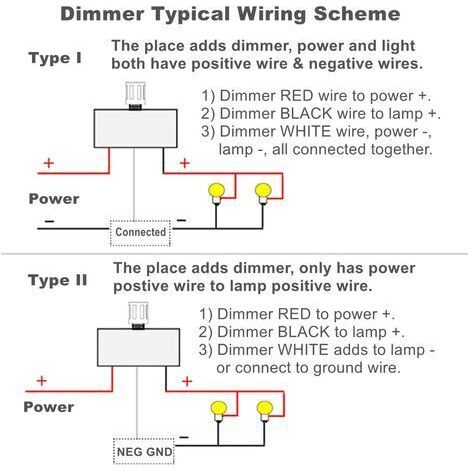 Variateur LED PWM 12 V CC – Contrôleur de lumière à intensité variable – Installation facile – 48 W, convient aux camping-cars et aux véhicules marins