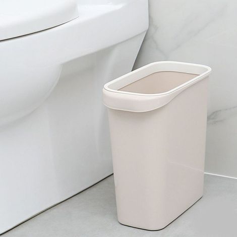 Corbeille Rectangulaire étanche Pour Déchets Design Slim Sans Couvercle En PP - Corbeille économe Pour Espaces Réduits (Kitchen, Bathroom) (1/4)
