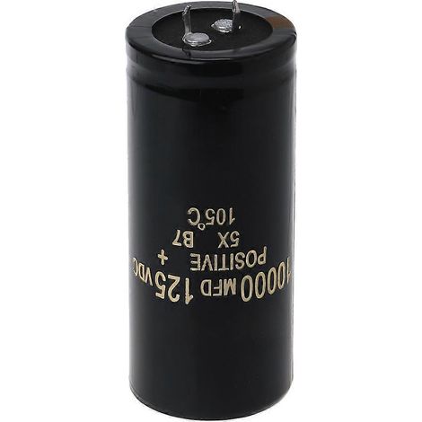 Condensateur électrolytique en aluminium 125 V 10 000 µF, remplace les condensateurs 120 V et 100 V, 35 x 80 mm. (1/5)