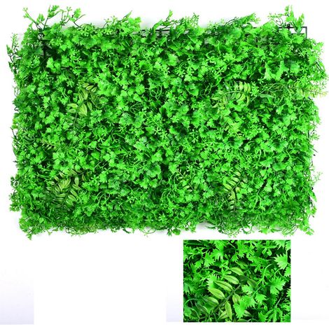 Mur Végétal Artificiel - Haie de Buis Synthétique - Décoration Murale Intérieure et Extérieure - 40 x 60 cm - Pour Salon, Magasin, Événement (1/4)
