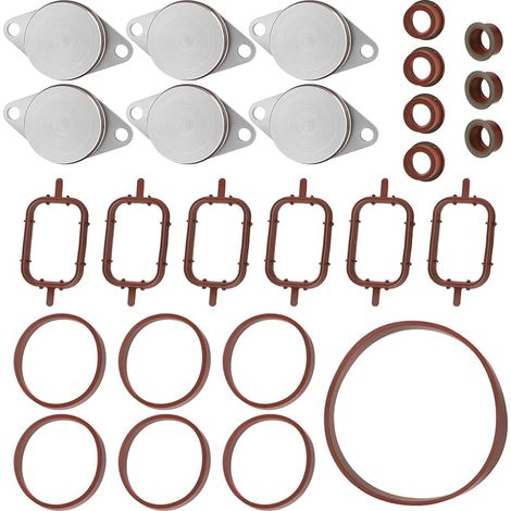 x 32 mm Ansaugkrümmerdichtungssätze, Reparaturset zum Ausbau der Ansaugklappe, kompatibel mit E87, E46, E90, E91, E92, E93, E39, E60, E83 und E53 (1/5)