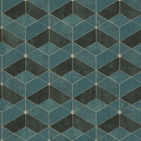 Papier peint Géométrique Noir Titanium 3 A.S. Création (1/4)
