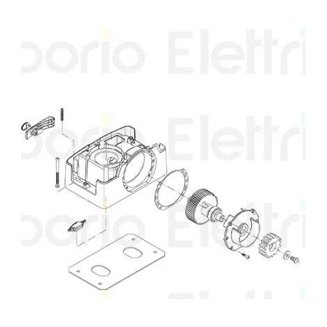Pignon BENINCA' 9686032 M4 pour moteur de portail coulissant Bull (remplacement) (1/3)