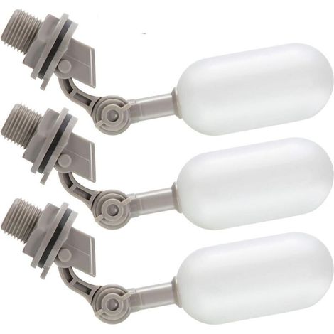 – Lot de 3 robinets flotteurs 1/2 pouce – Bras réglable – Plastique ABS résistant à la corrosion – Pour abreuvoirs et aquariums (1/5)