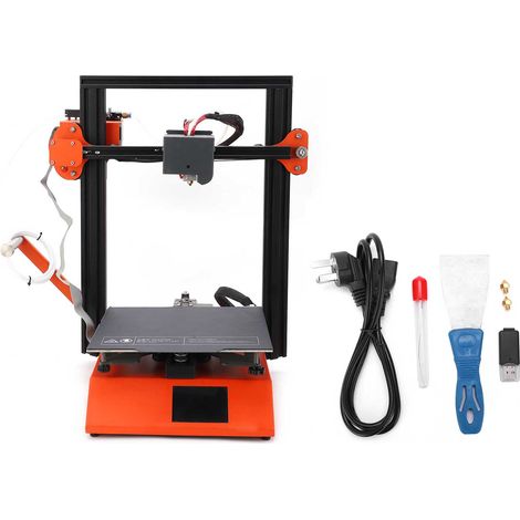 Imprimante 3D Haute Précision Machine Industrielle Métal DIY Kit Éducatif Économie d'Énergie Orange Prise UE 250V (1/5)