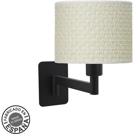 Lampada da Parete Moda Pieghevole 1xe14 Canna Nero/Bianco 26x17x28 Cm