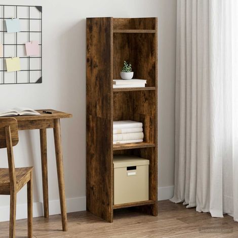 vidaXL Estantería Roble Ahumado 30 x 30 x 111 cm Madera de ingeniería (1/5)