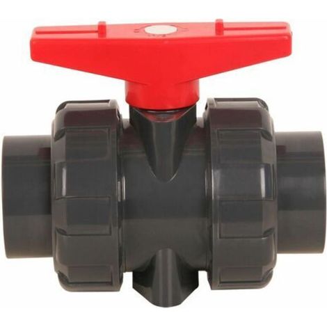 Vanne double union à coller diam 25 mm vanne boisseau pvc robinet boisseau sphérique robinet a bille sphere pour piscine，DN20 (Diamètre Interne 25mm)