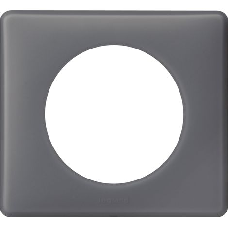 Legrand – Plaque de finition 1 poste Céliane finition poudrée anthracite – Compatible Batibox – Installation rapide et simplifiée – Matériau résistant