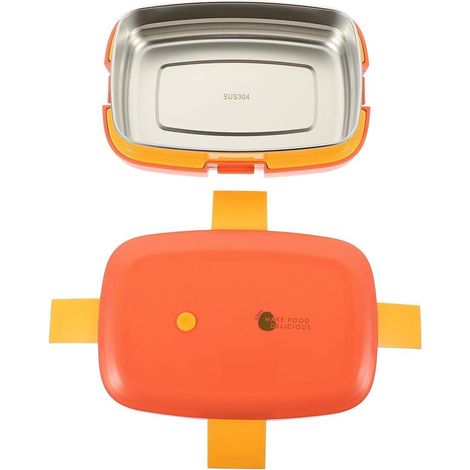 Boîte à lunch Bento en acier inoxydable un seul compartiment (1/5)