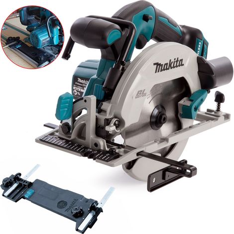 Makita DHS680Z 18v Lithium Brushless Circular Saw 165mm + Guide Rail Adaptor (1/4)