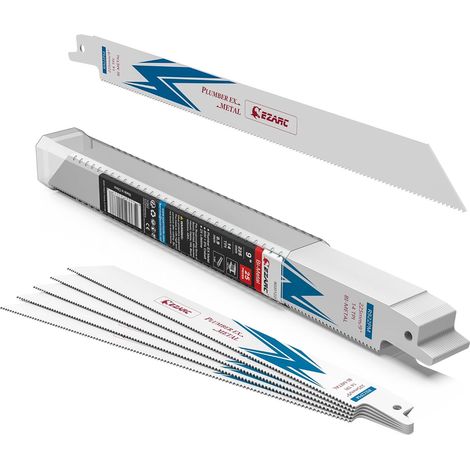25 lames de scie alternative bimétalliques au cobalt pour la coupe de métaux lourds, lames de scie sabre de 225mm 14TPI (1/5)