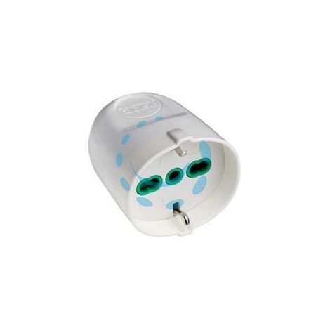 PRESA SCHUKO 2 POLI + TERRA BIPASSO 16A BIANCA - bianca 81050