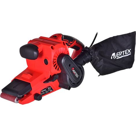 Lijadora de cinta VST1010, 1010W, 533x76mm, velocidad ajustable de 200-380 m/min, con bolsa para el polvo, para madera y metal