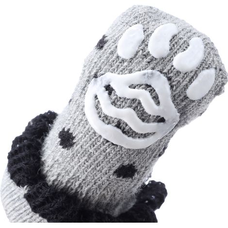 Chaussettes Asia taille S 4 pièces Grise pour chien - Flamingo (1/5)