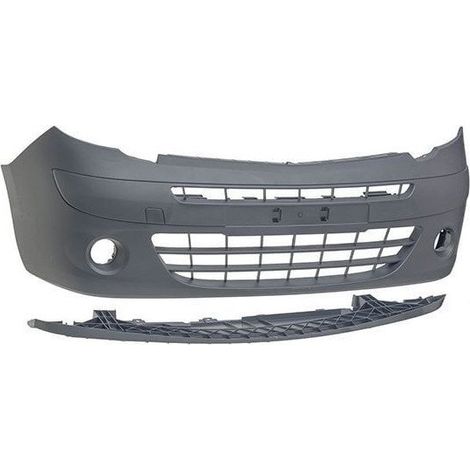 Pare-choc avant complet à peindre avec trous anti-brouillards Renault Kangoo 2 phase 1 2008-2013