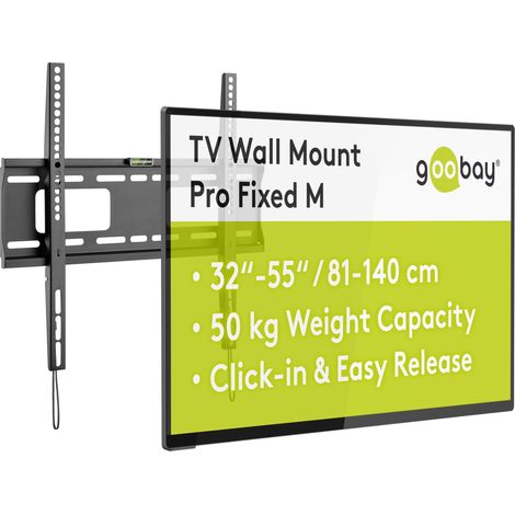 Support Mural TV pour écrans et téléviseurs de 32-55 Pouces (81-140 cm) - Fixation Murale TV avec Une capacité de Charge Max. de 50 kg accroche Television Mural VESA 300 x 300 (1/5)