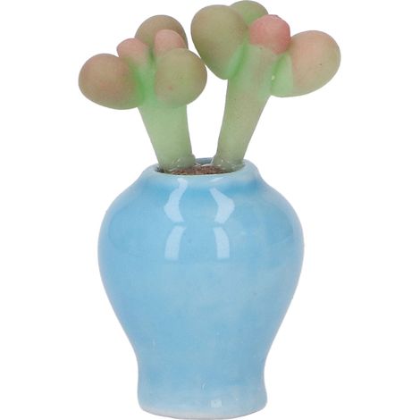 Miniature 1:12 poupée maison succulente en argile pot de fleurs mini plante artificielle décoration accessoire (1/5)