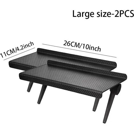 (B-Large-2PCS) Étagère de rangement réglable pour écran TV, ordinateur, routeur, etc. Organisateur pour la maison (1/5)