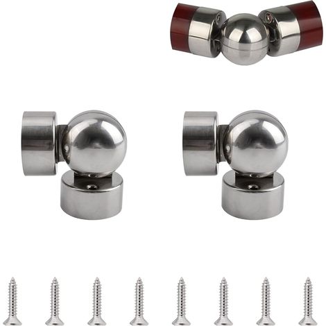 Lot de 2 connecteurs ronds universels en acier inoxydable Compatibles avec les mains courantes de 45 mm (1/5)
