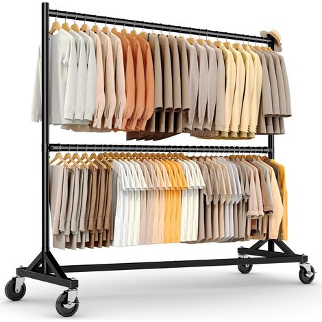 HOKEEPER Double penderie professionnelle base en Z, noir