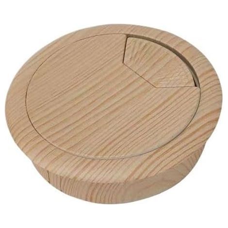 CCYKXA 2-piece desktop cable grommet, plastic wood grain cable hole cover for desktop computer, round wire hardware for grommets