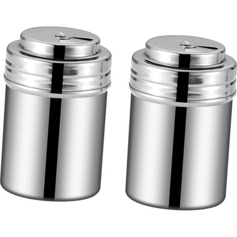 Ensemble de cuisine Cabilock Home avec 2 pots à épices en acier inoxydable pour le sel et le poivre, robustes et durables (1/5)