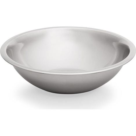 2 bols en acier inoxydable 1,5 L, forme bulbeuse avec bord roulé, résistants à la chaleur, idéaux pour cuisine professionnelle ou domestique