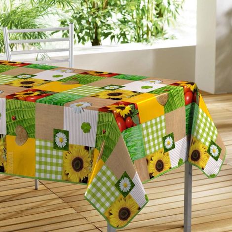 Nappe rectangulaire toile cirée 140x240cm Patchfleur (1/2)