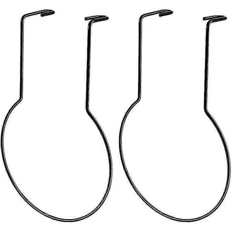 Porte-chapeau gain de place pour voiture, indéformable, 35 x 23 x 0,55 cm, fer noir, lot de 2 - Yvan (1/5)