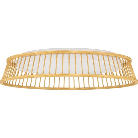 Plafond Luppineria Wood, en acier marron, LED blanc 20W 3000K Ø45 cm (1/3)