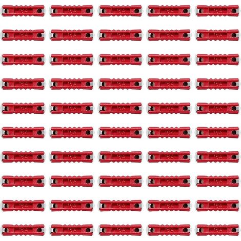 50 Pièces 16A Fusibles Voiture Assortiment, Fusibles Torpille de Voiture, Fusibles de Voiture Continental, pour Voitures Classiques de Style Ancien