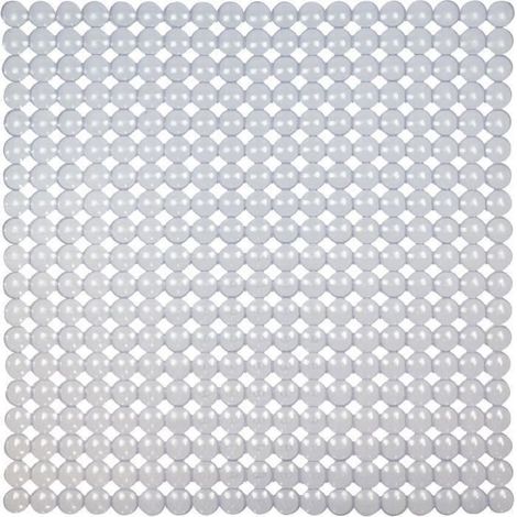 1 pièce Tapis de douche bulles, cristal transparent, antidérapant 52x52 cm pour bac à douche (1/2)