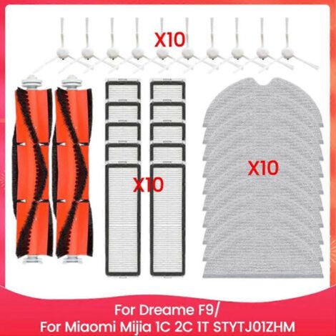 Für Dreame F9/Xiaomi Mijia 1C 2C 1T STYTJ01ZHM Hauptseitenbürste Reinigungstuch HEPA-Filter Effektive Reinigung (1/5)