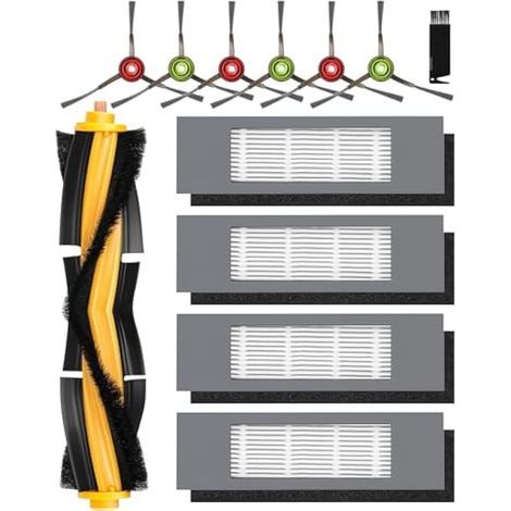 Applicable Lot de 12 accessoires pour Ecovacs Deebot N8, T8, pièces de rechange pour Ecovacs N8/ N8+/ N8 Pro/ N8 Pro+/ N7,T8/ T 8+/ T 8 AIVI/T 8 AIVI+/ T 8 MAX,T9/ T9+, ozmo 950 920,1 brosse principal (1/5)