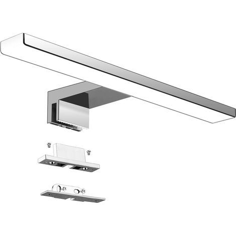 GENERIC-Lampe Miroir Salle de Bain LED 5W 230V 500lm,IP44 Etanche 30cm Pince Luminaire Salle de Bain,Blanc Neutre 4000K,Pas de Stroboscope Eclairage,Acier Inoxydable Anti-buée Ampoule de Miroir,300mm (1/5)