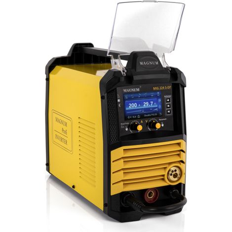 Półautomat spawalniczy invertorowy mig-224 lcd dual puls synergia mma 200a/60%, 230v, mb24/3, gp50,mmar, d200 (1/4)