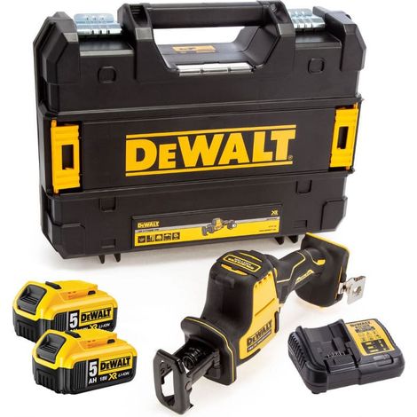Dewalt – Scie sabre sans fil 18V avec 2 batteries 5,0Ah – Moteur brushless pour coupes rapides – Changement de lame sans outil – Pour espaces confinés (1/6)