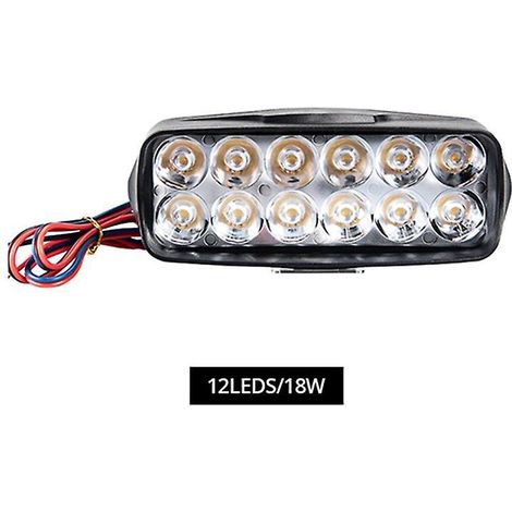 2pcs-12led Moto Phares Monogramme Spotlight 8/12/16 Beads Auxiliary Daytime Running Lights (1/3)