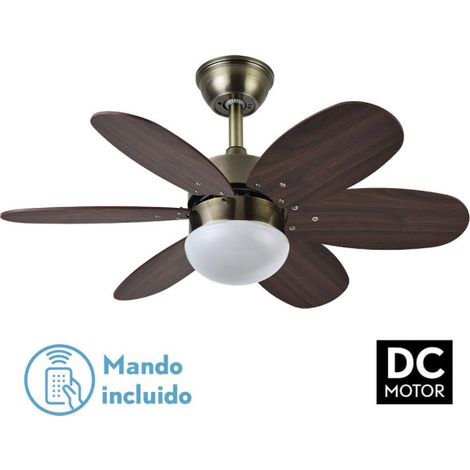 Tatiana DC Deckenventilator 110 W, Weiß, dunkles Holz, 3 Flügel