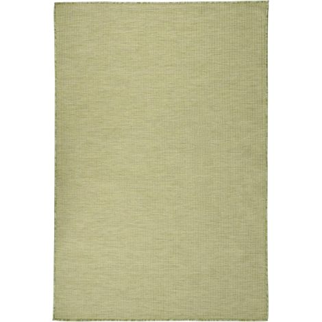 Alfombra de exterior de tejido plano verde 120x170 cm vidaXL (1/5)