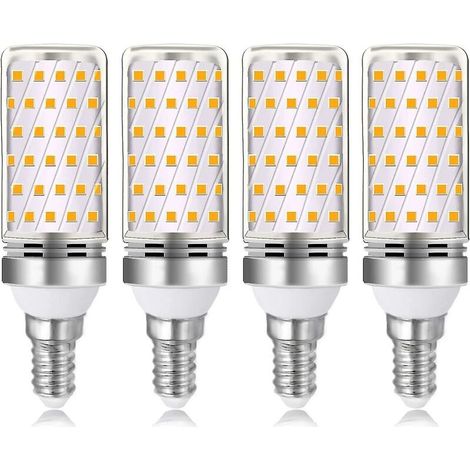 Ampoule LED E14 16w blanc chaud 3000k 1600lm, équivalent lampe halogène E14 100w 120w, AC 230v, non dimmable, 4 pièces (1/5)