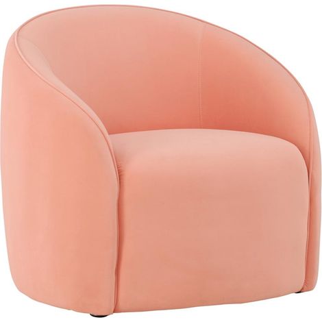 Fauteuil Design en Tissu "Neo" 79cm Pêche (1/5)