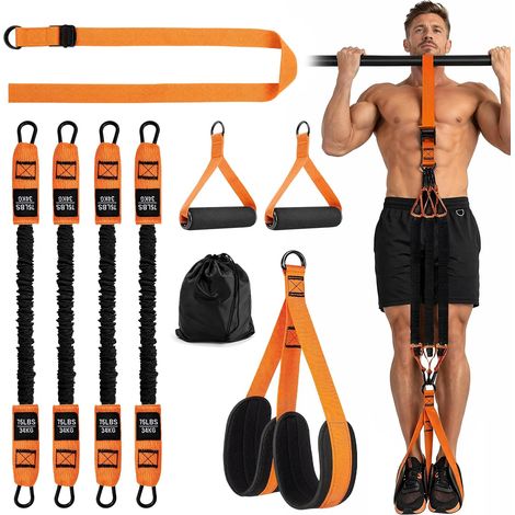 Bandes De Résistance Traction Kit, Jusqu'à 300 lbs, Pull-Up Aid Bands (1/5)