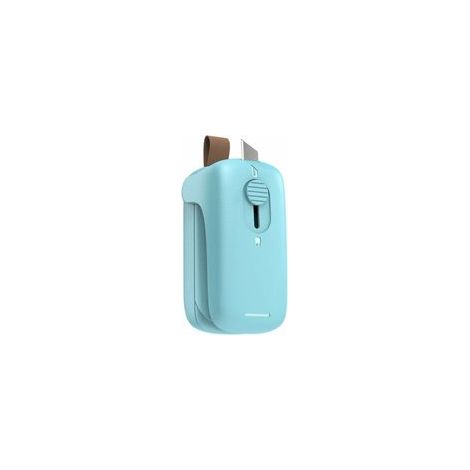 Mini Scelleur, Mini Bag Sealer, Scelleur Portatif, Machine portative de thermoscelleuse à pression 2 en 1 avec le coupeur pour sacs en plastique Snack Fresh Bag, vert (batterie non incluse) (1/5)