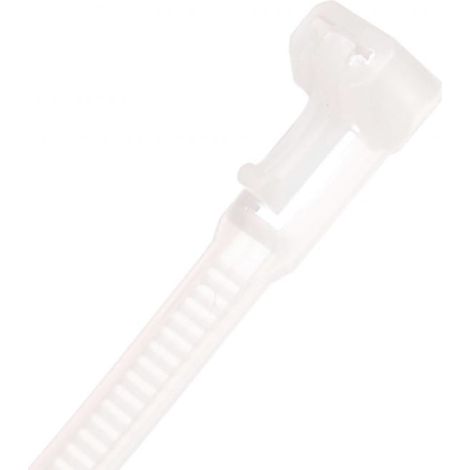 Wiederverschließbarer Kabelbinder 350x7,5mm weiß BMWB5254E /100 Stück/